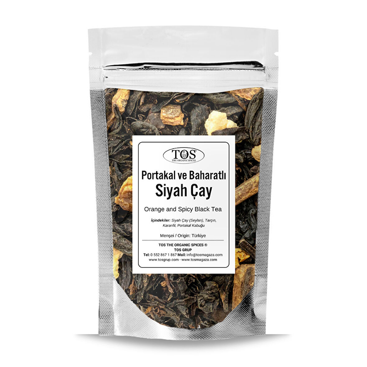 Portakal ve Baharatlı Siyah Çay 100 gr (1. Kalite)
