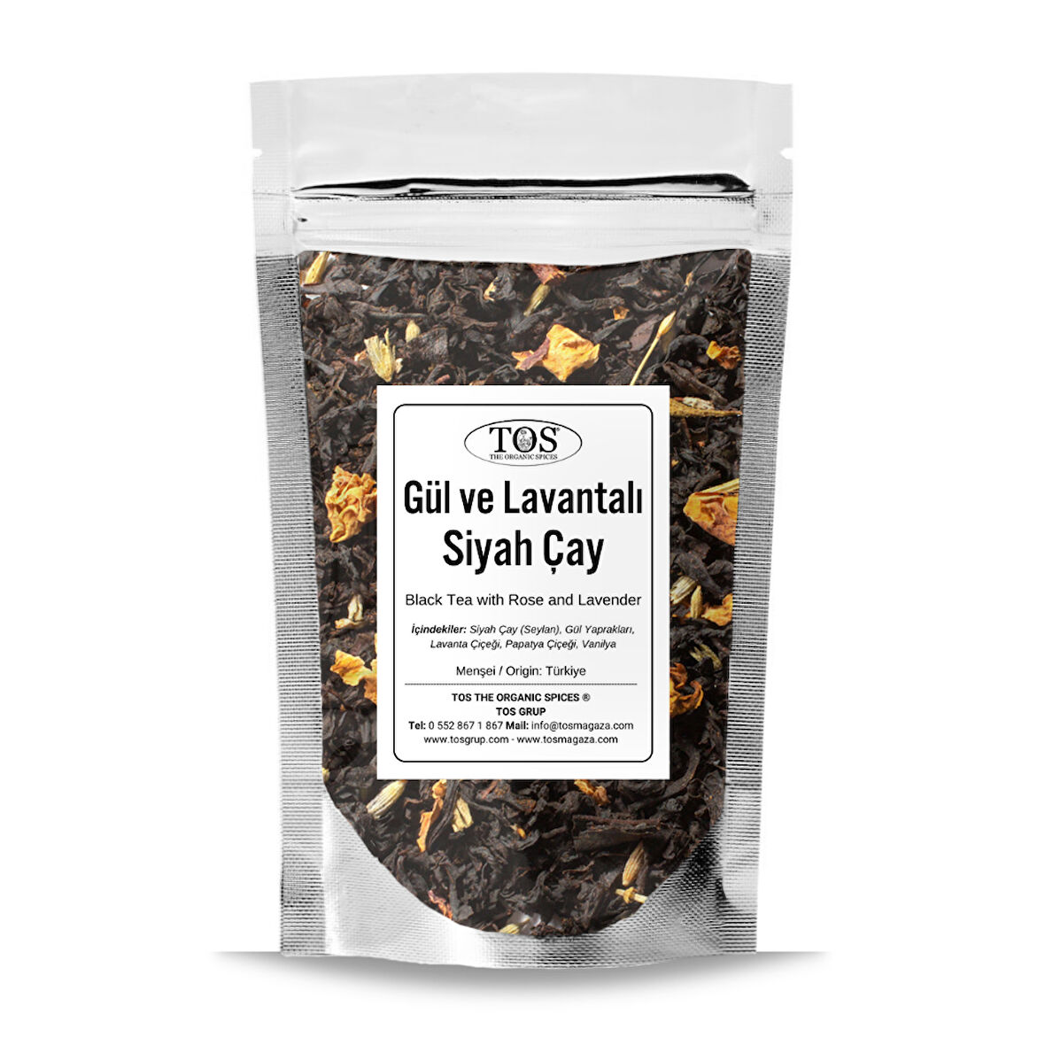 Gül ve Lavantalı Siyah Çay 100 gr (1. Kalite)