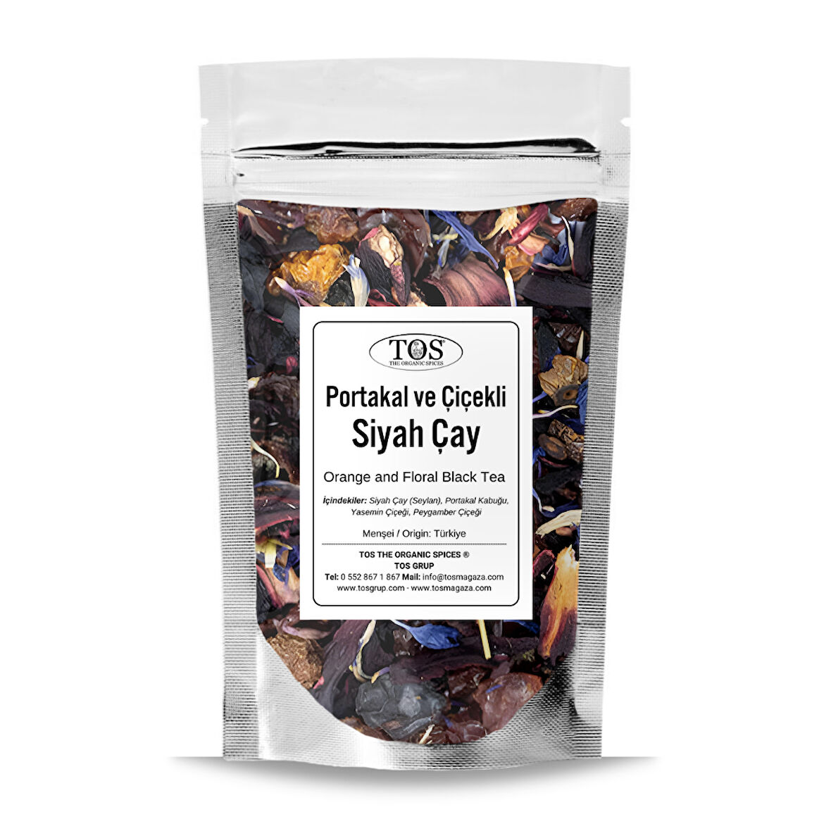 Portakal ve Çiçekli Siyah Çay 40 gr (1. Kalite)