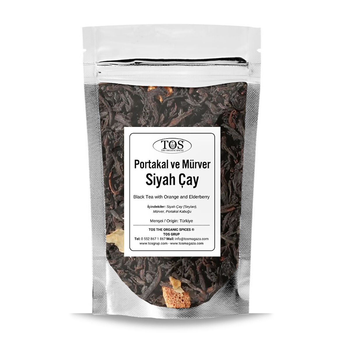 Portakal ve Mürverli Siyah Çay 100 gr (1. Kalite)
