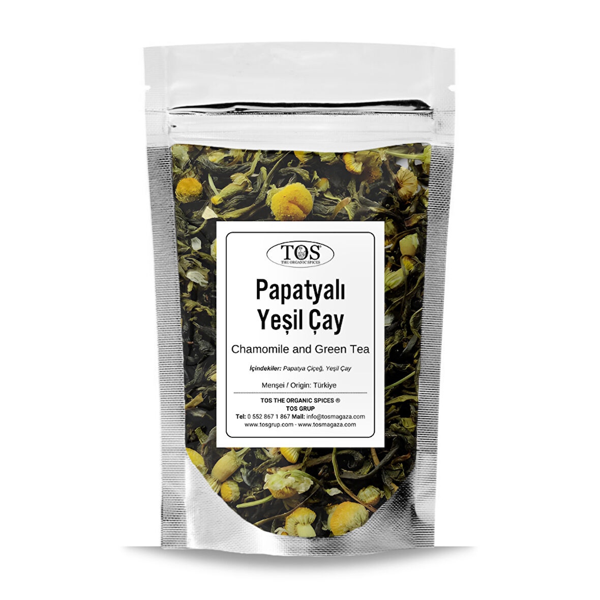 Papatya ve Yeşil Çay 100 gr (1. Kalite)