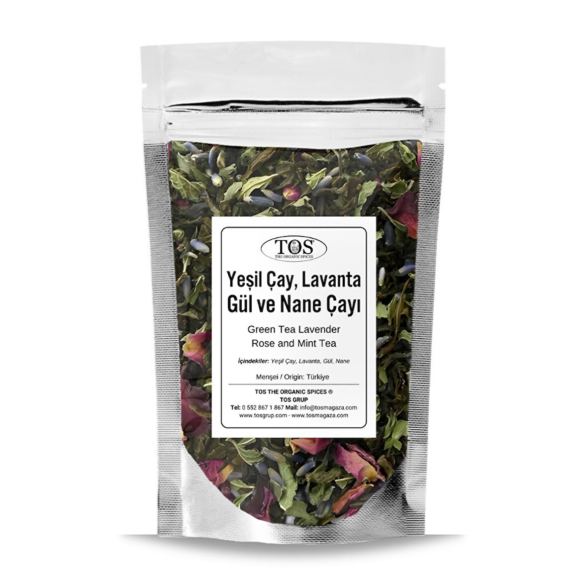 Yeşil Çay Lavanta Gül ve Nane Çayı 40 gr (1. Kalite)