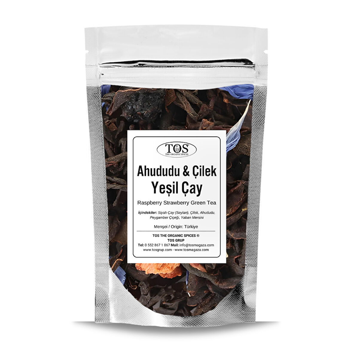 Ahududu Çilek Yeşil Çay 100 gr (1. Kalite)