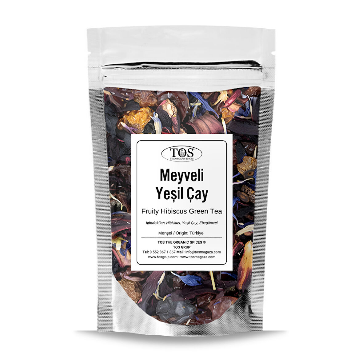 Meyveli Hibiskus Yeşil Çay 250 gr (1. Kalite)