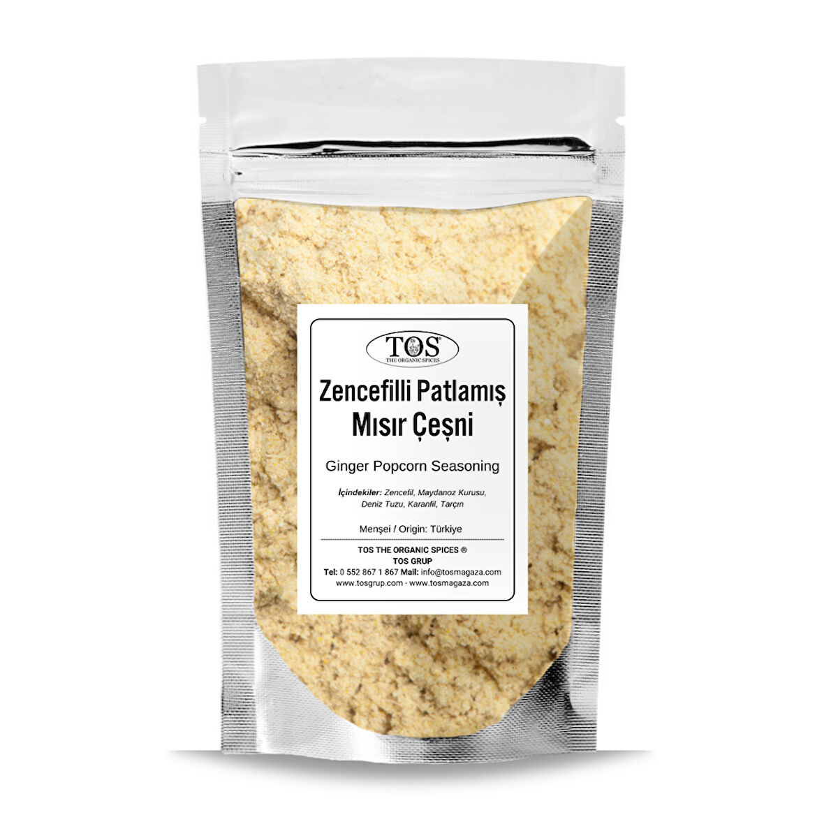 Zencefilli Patlamış Mısır Çeşni 100 gr (1. Kalite)
