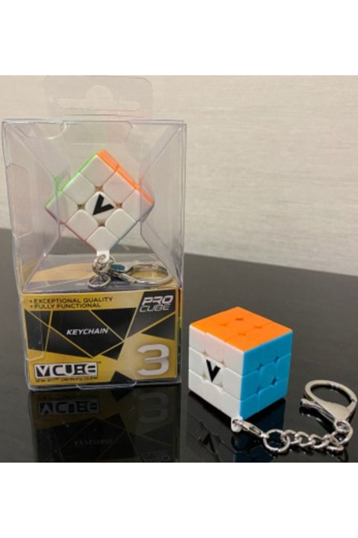 3x3 V - Cube Flat ( Düz ) Anahtarlık Zeka Küpü
