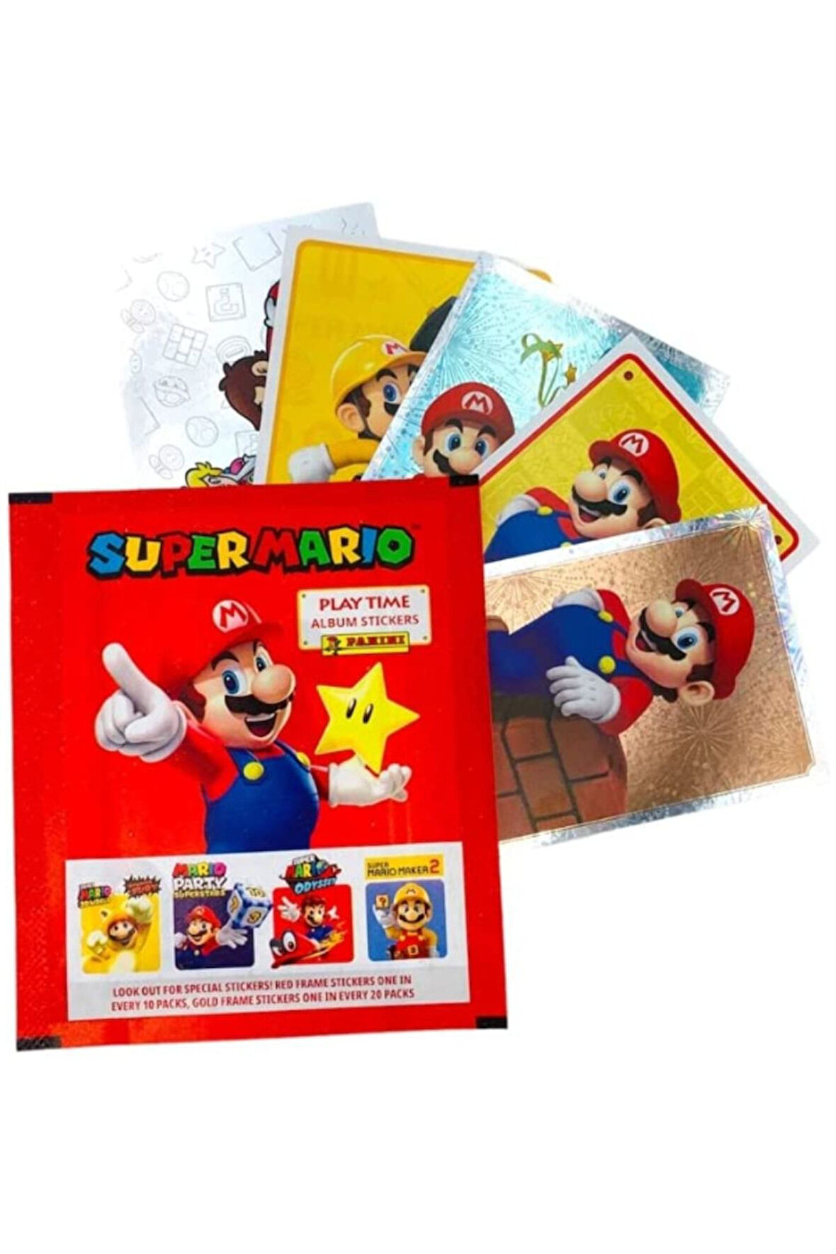 Super Mario Sticker Kartları - 1 Paket