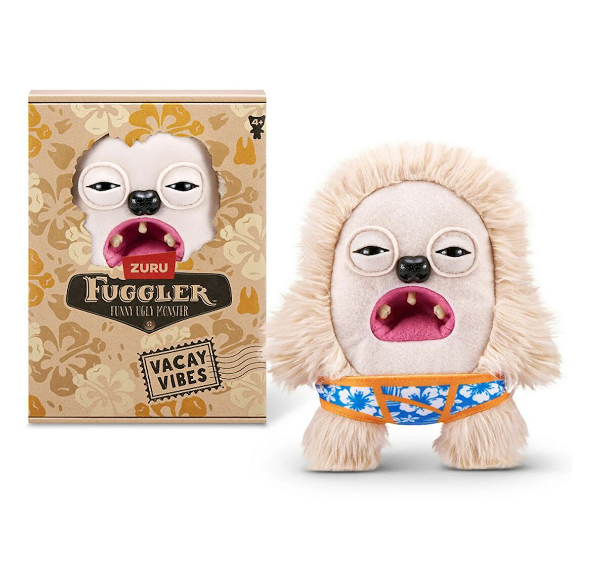 Vacay Vibes Tatil Havası ZURU Fuggler Komik Peluş Oyuncak - Hedge Grog 22 cm