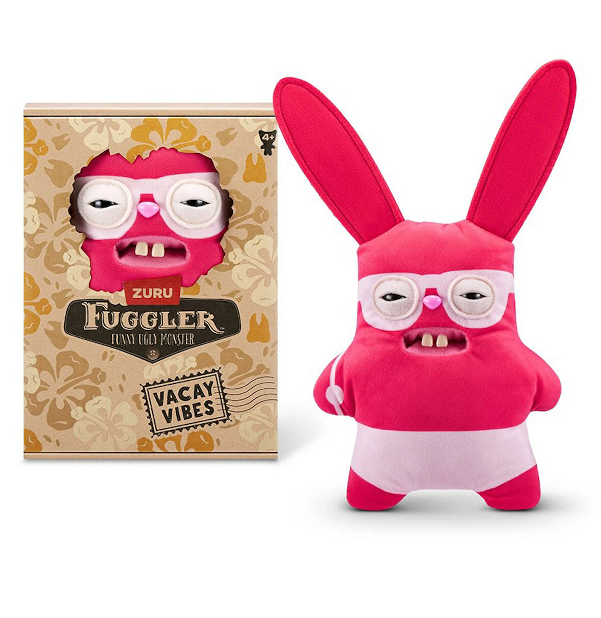 Vacay Vibes Tatil Havası ZURU Fuggler Komik Peluş Oyuncak - Rabid Rabbit 22 cm
