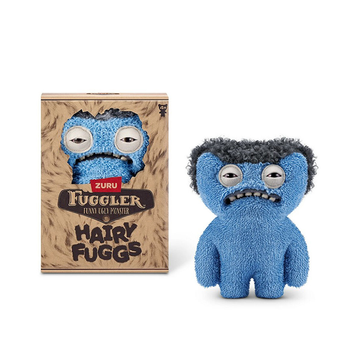 Kıllı Süper Yumuşak ZURU Fuggler Hairy Fuggs Peluş Oyuncak Gnawling Terror Wig Teal 22cm
