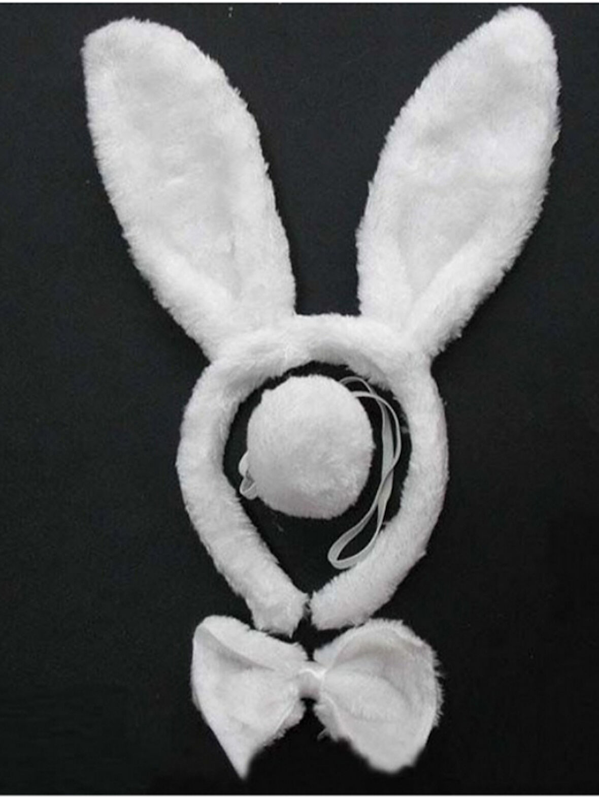 Tavşan 3 lü Kostüm Seti Taç + Papyon + Kuyruk