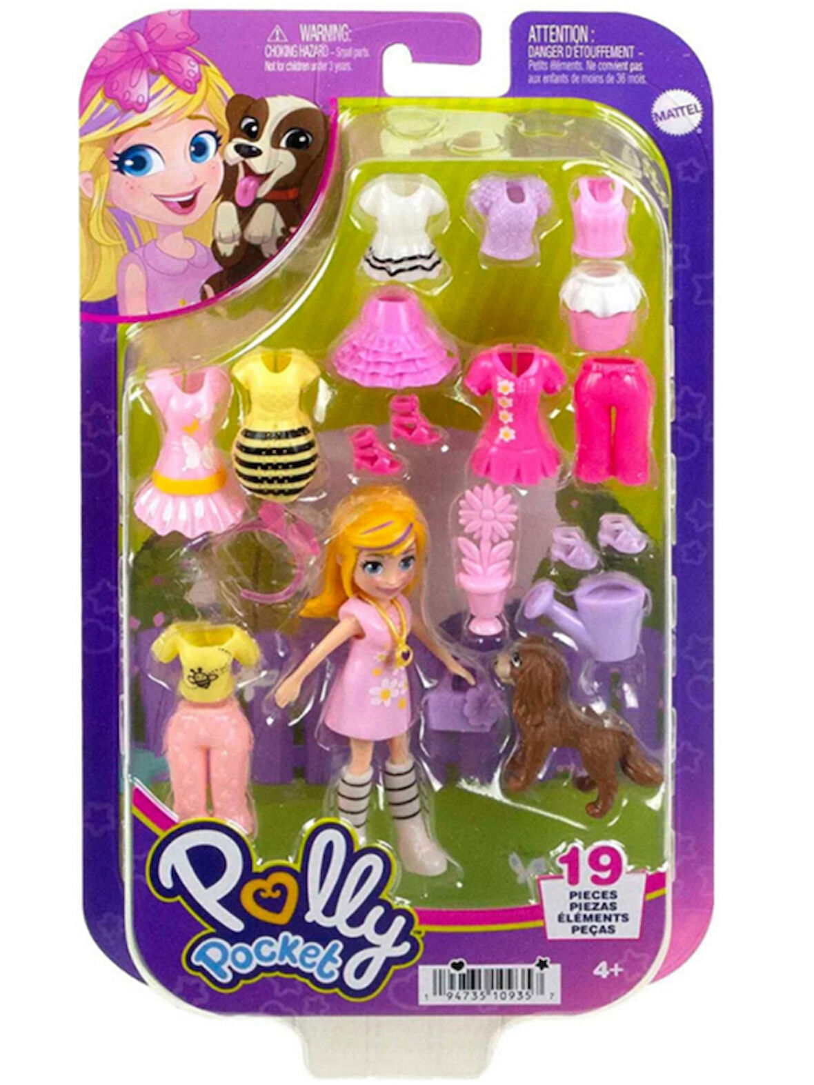 Polly Pocket Fashion Pack - Evcil Hayvanlı Aksesuarlı Moda Kombin Eğlencesi Oyun Seti