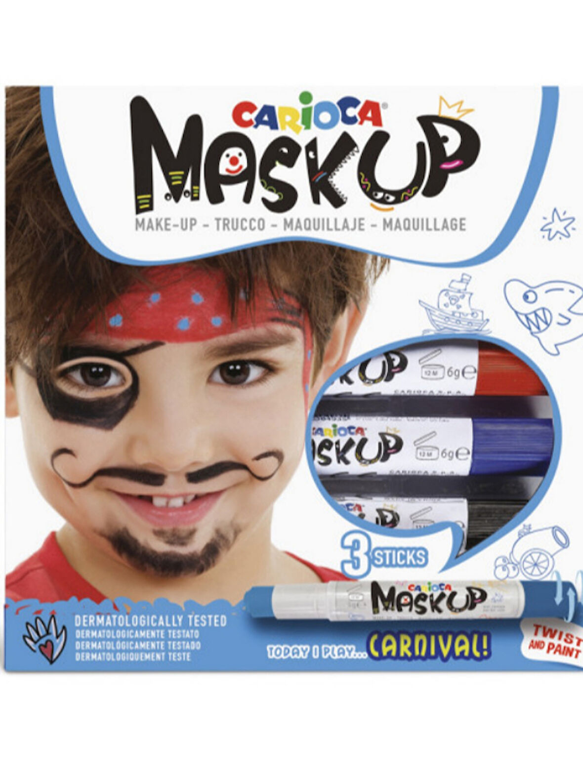 Carioca Face Paint - Yüz Boyası 6 Gr. 3 Renk