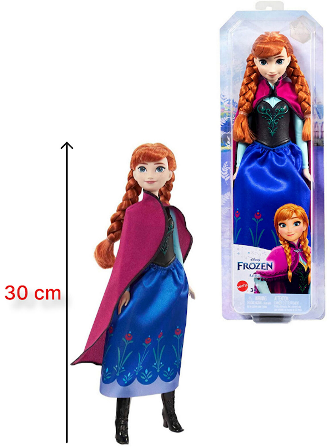 Frozen Karlar Ülkesi Ana Karakter Bebekleri Anna 30 cm Model - 1