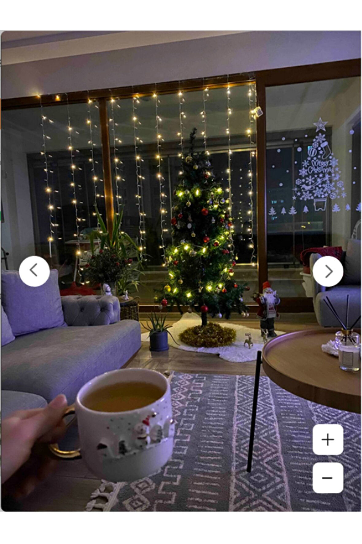 Dekorasyon Ve Özel Günler Için Gün Işıklı Fonksiyonlu 10 Saçaklı 200 Led Li Perde Ip