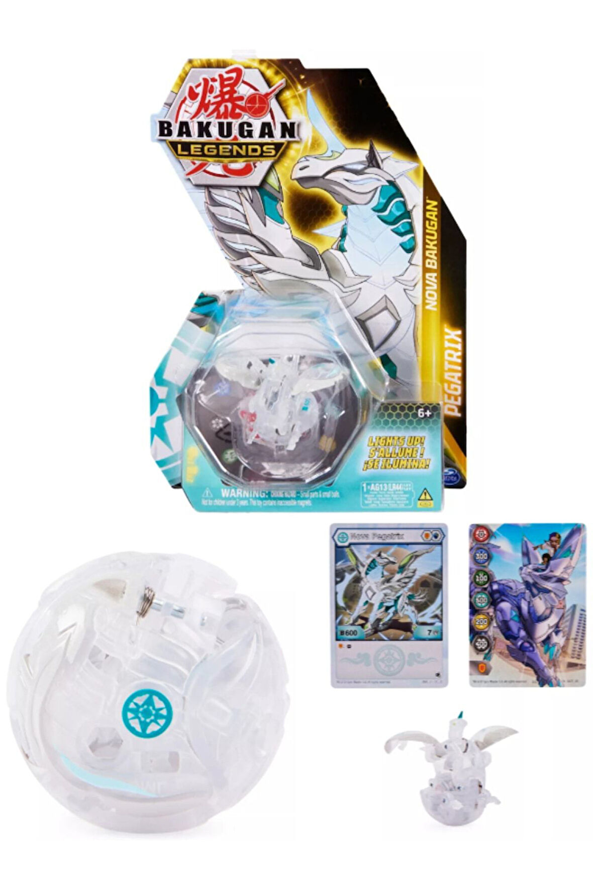 Bakugan Legends Nova Bakugan - Işıklı Şeffaf Pegatrix Özel Figür - 1 Adet