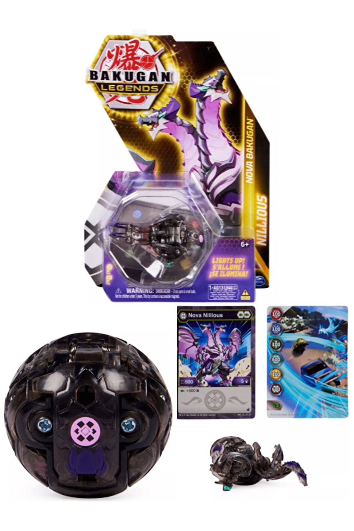 Bakugan Legends Nova Bakugan - Işıklı Dark Nillious Özel Figür - 1 Adet
