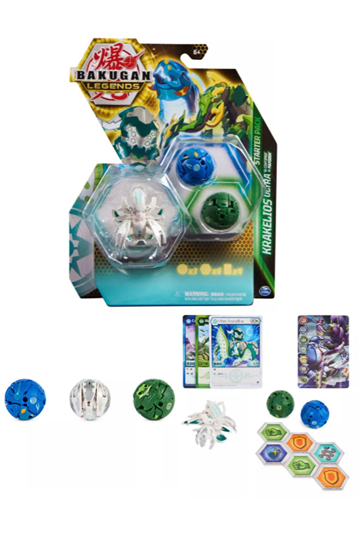 Bakugan Legends Starter 3 lü Krakelious Ultra ile Centipod ve Maxodon