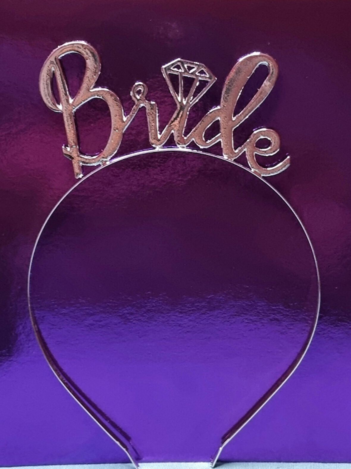 Bride Yazılı Bekarlığa Veda Partisi Metal Gelin Tacı Bride Taç 18.5 cm x 13.5 cm