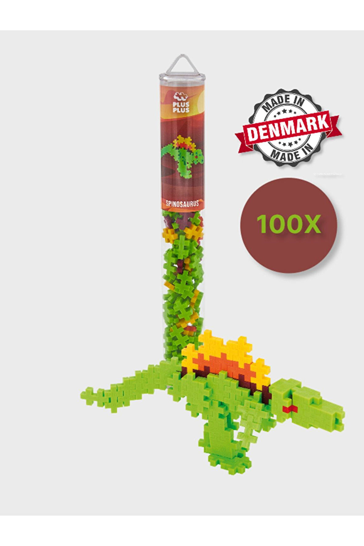 Plus - Plus Minecraft Temalı Silindir Kutuda Dinazor Spinosaurus Yapı Oyuncağı ( 100 Parça ) 4238