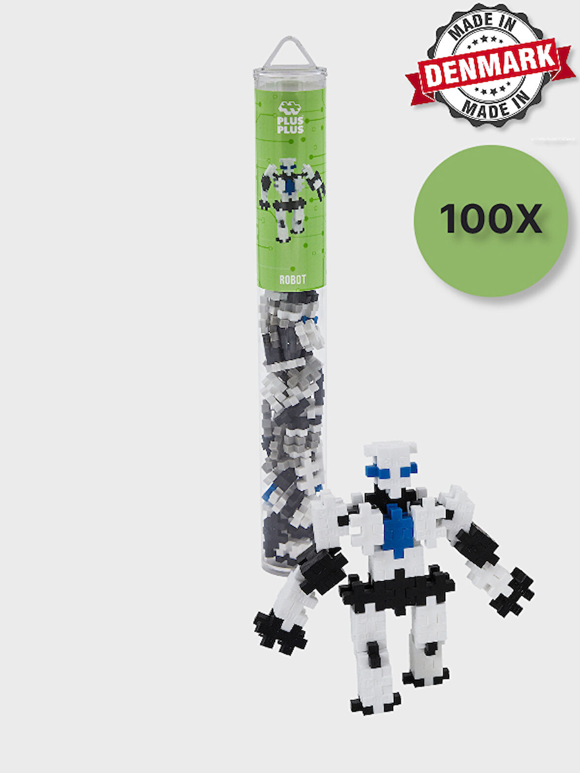 Plus - Plus Minecraft Temalı Silindir Kutuda Robot Lego Yapı Oyuncağı ( 100 Parça )  4105