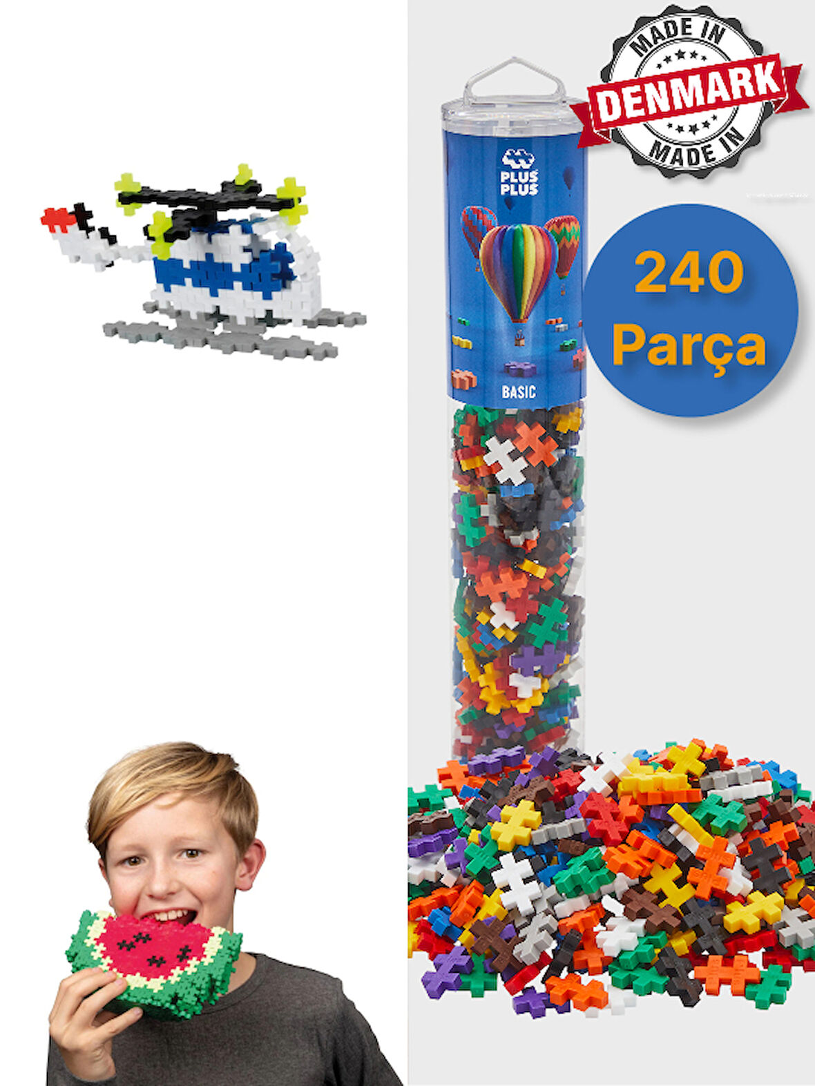 Plus - Plus Minecraft Temalı Silindir Kutuda Basic - Temel Başlangıç Lego Yapı Oyuncağı (240 Parça )