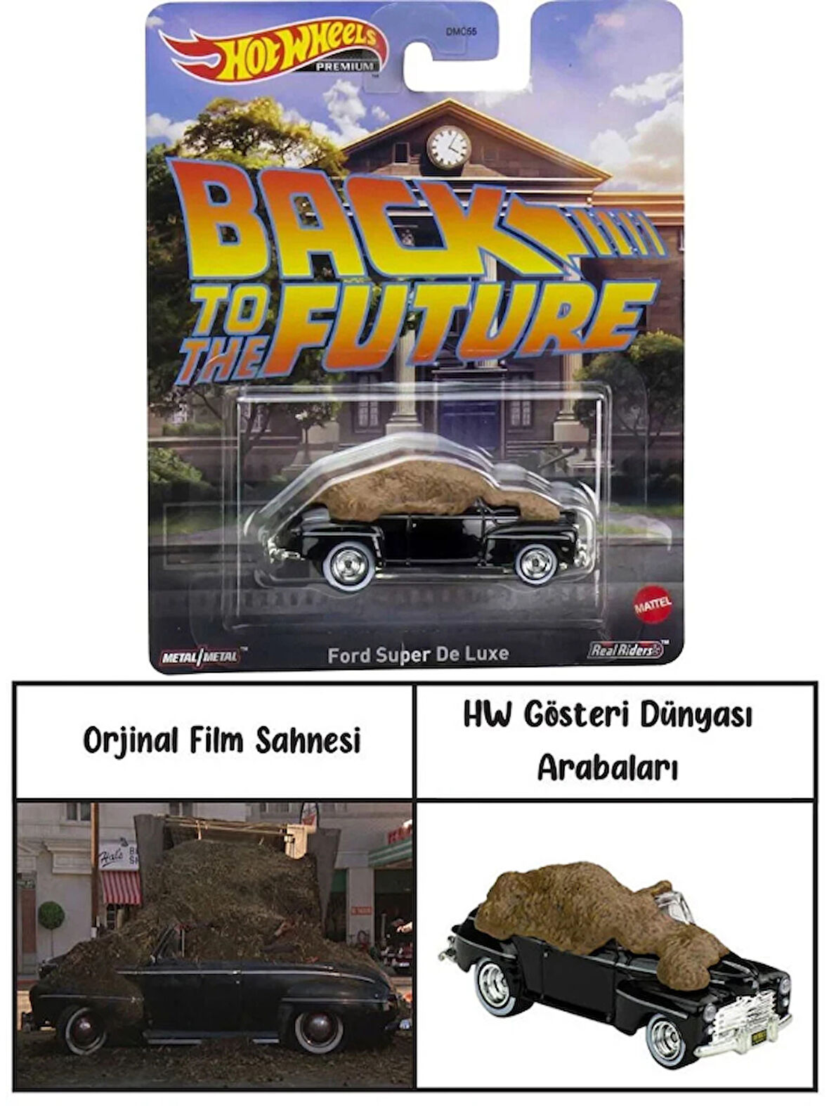 Premium Back To The Future Die - Cast Ford Super De Luxe 1:64 DMC55