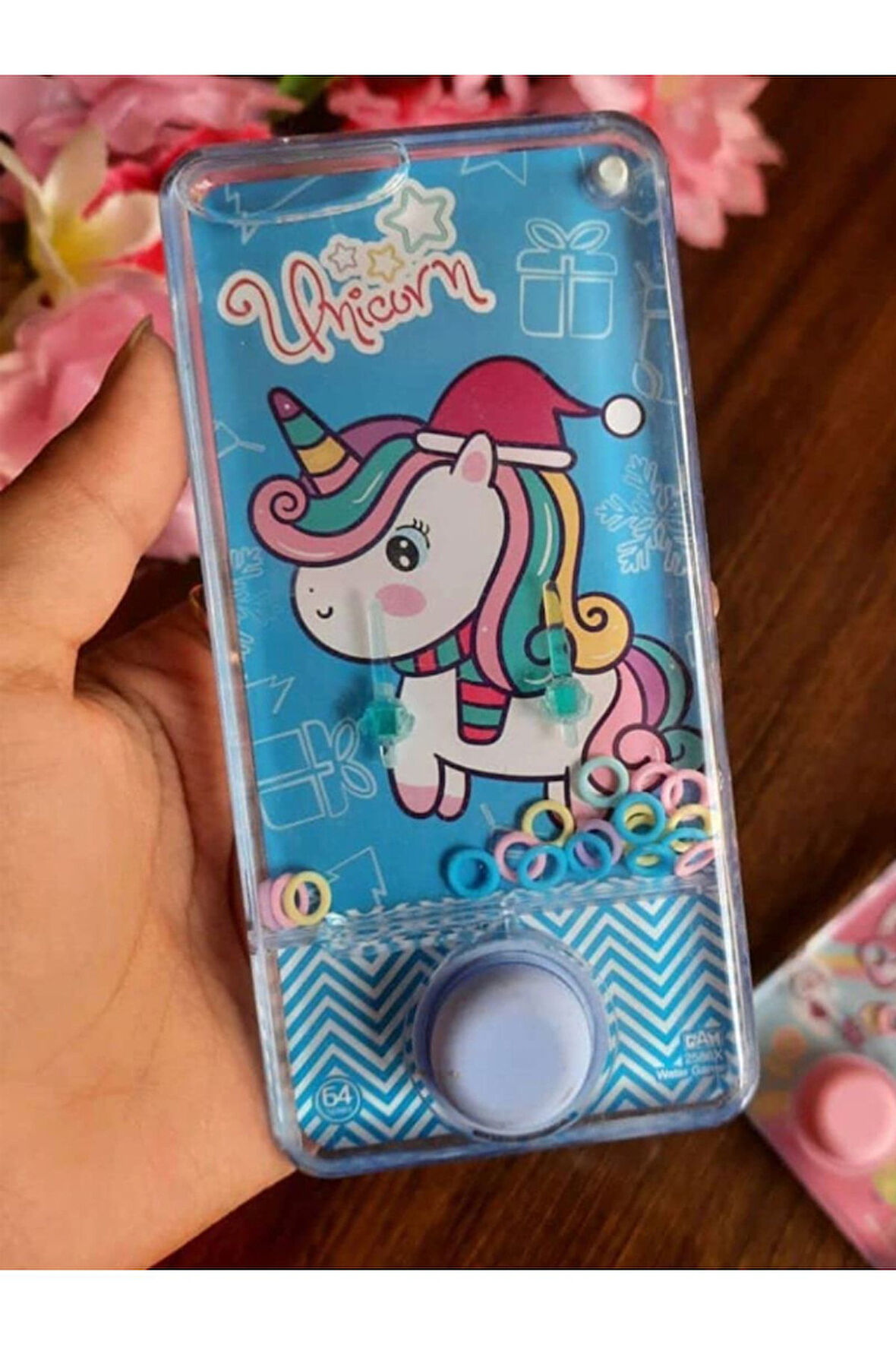 Rengarenk Tek Boynuzlu At Temalı - Suda Halka Geçirme Oyunu - Model 4