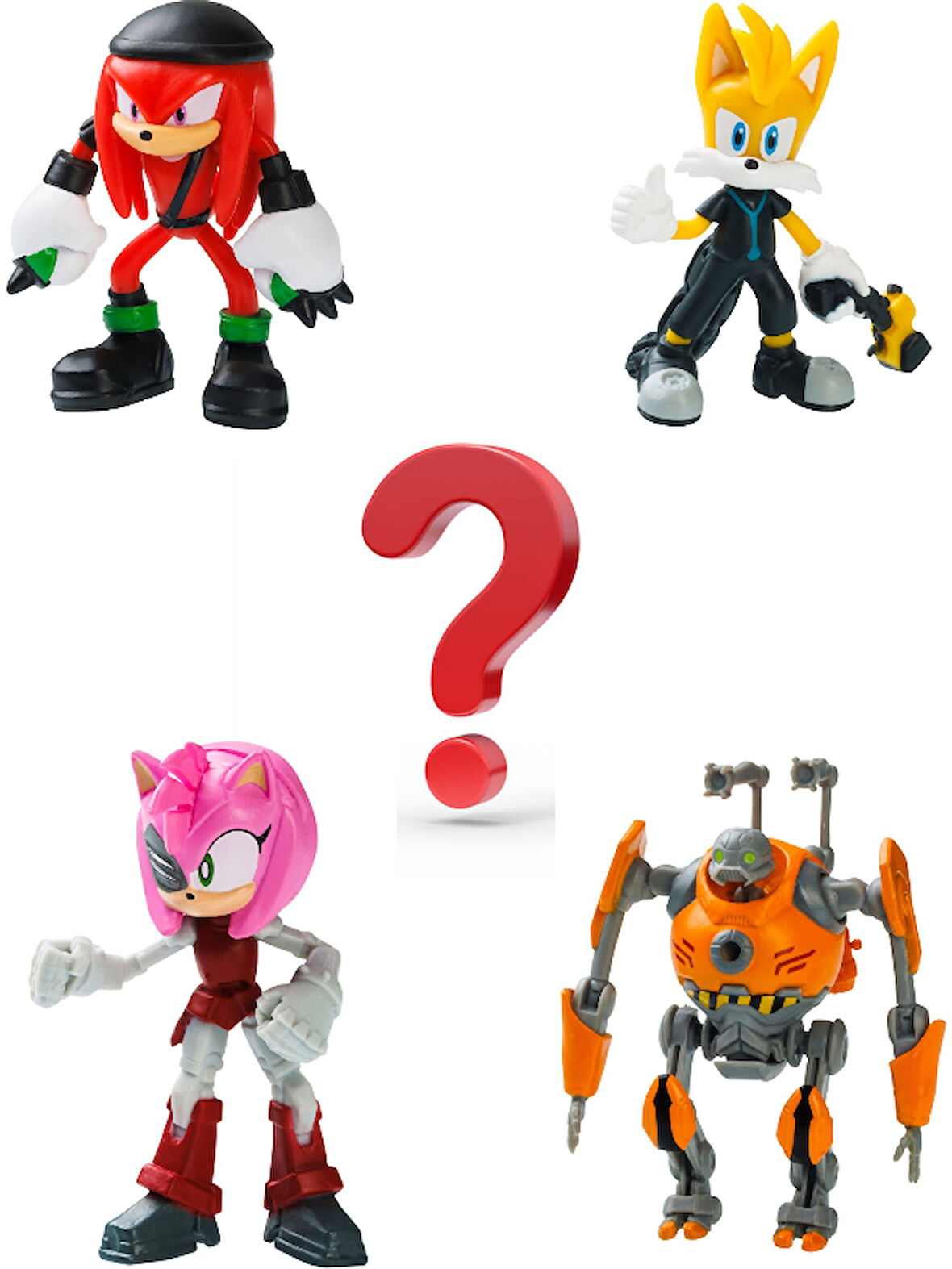 Sonic Prime 5 li Figür Set - Tails Nine + Eggforcer + Rusty Rose + Renegade Knucks + Sürpriz 6.5 cm