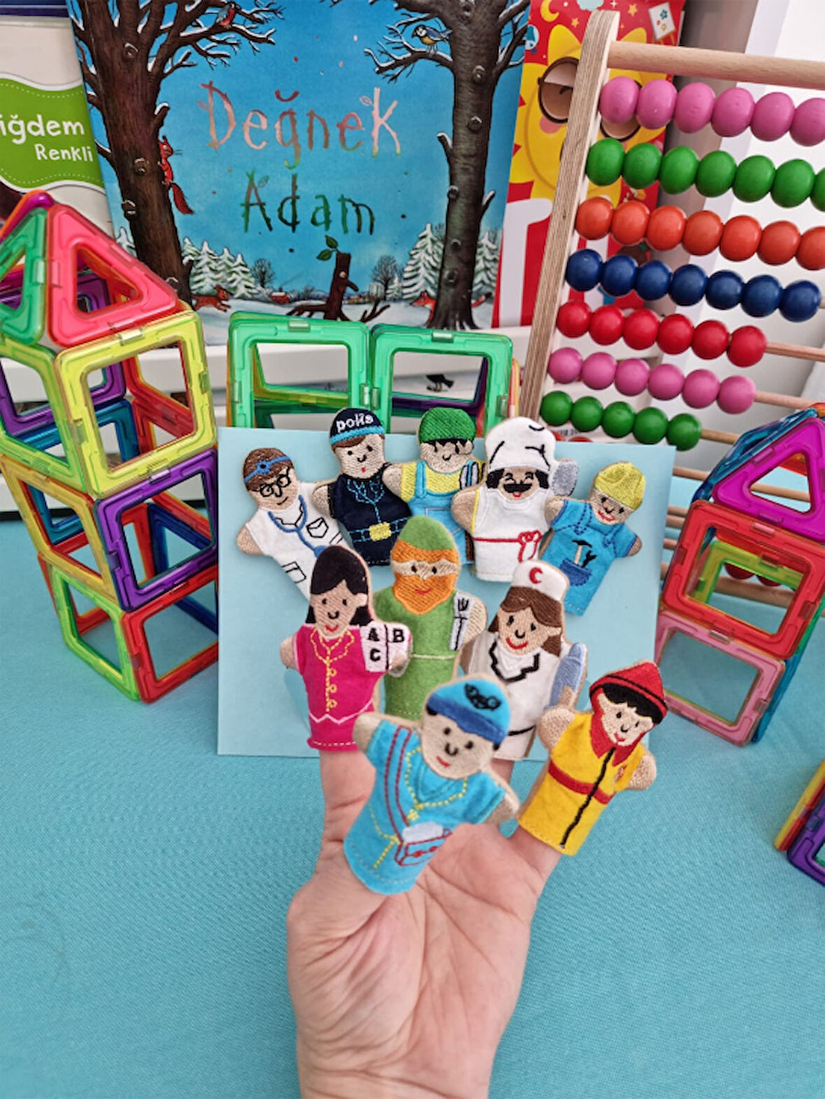 10 lu Parmak Kukla Drama Oyun Aktivite Seti - Meslekler