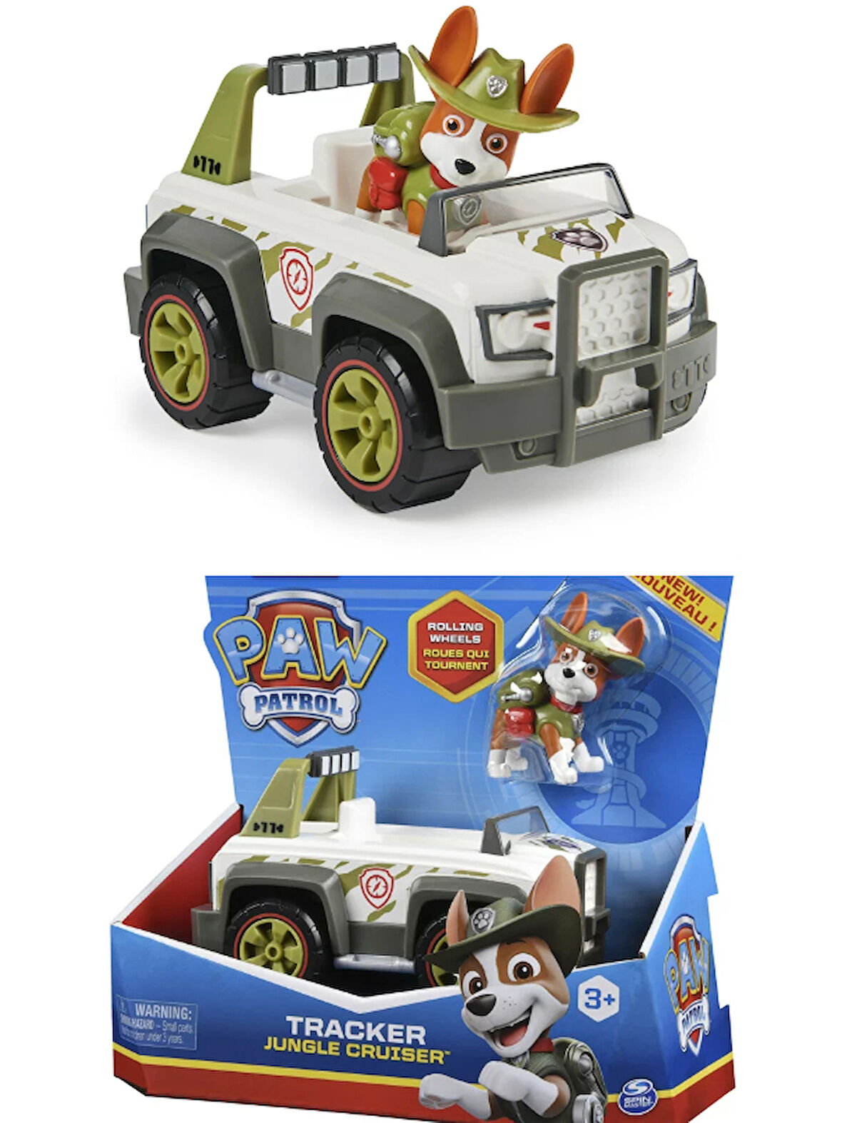 Paw Patrol Görev Aracı ve Kahraman Seti - Tracker's - 15 cm