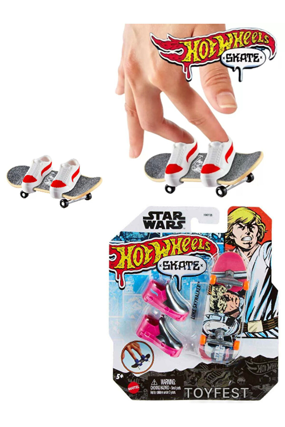 Skate Star Wars Temalı Parmak Kaykay ve Ayakkabı Paketleri - Lukeskywalker