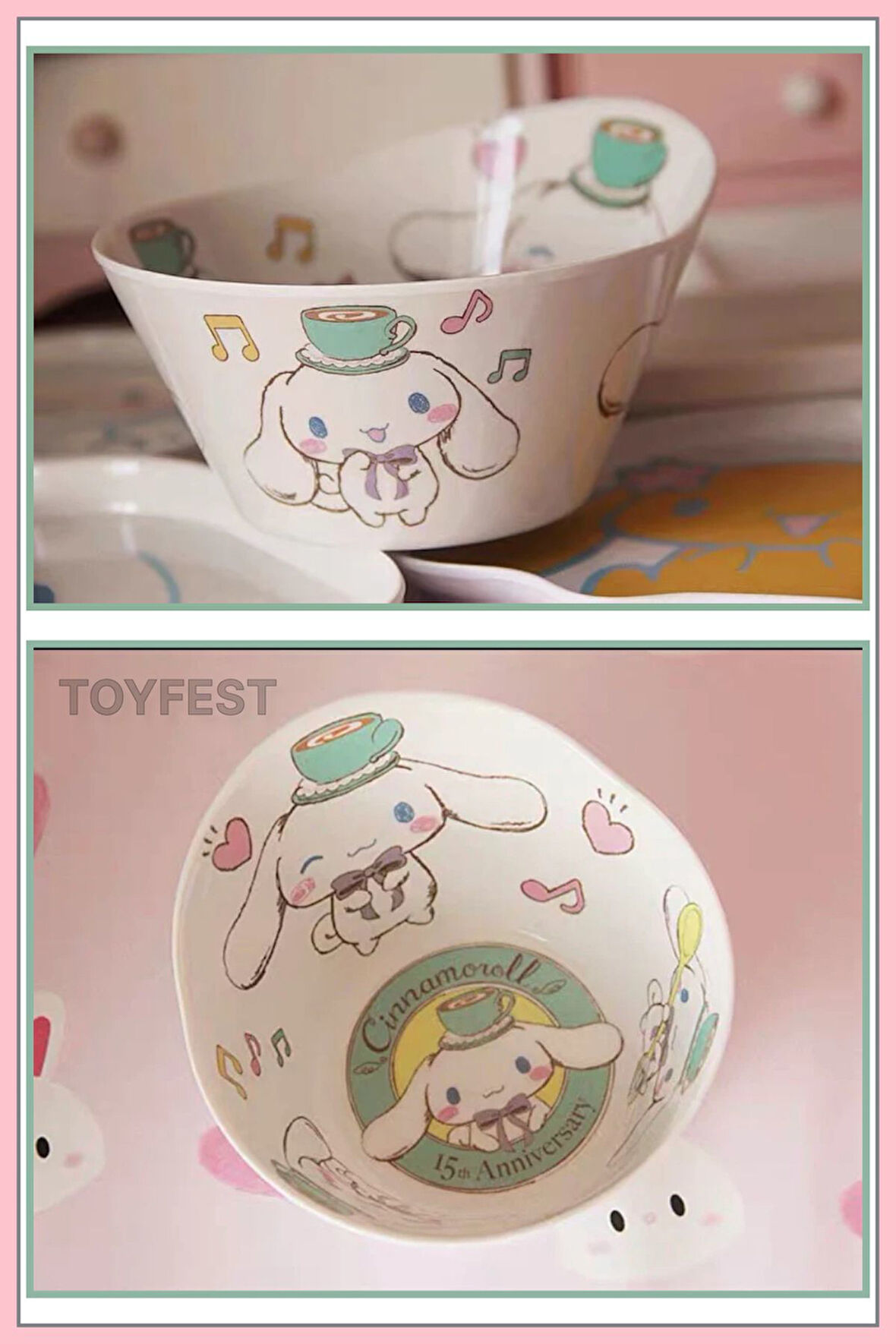Cinnamoroll Figür Desenli Melamin Corn Flex - Noddle Çocuk Yemek Tabağı Kasesi Bowl