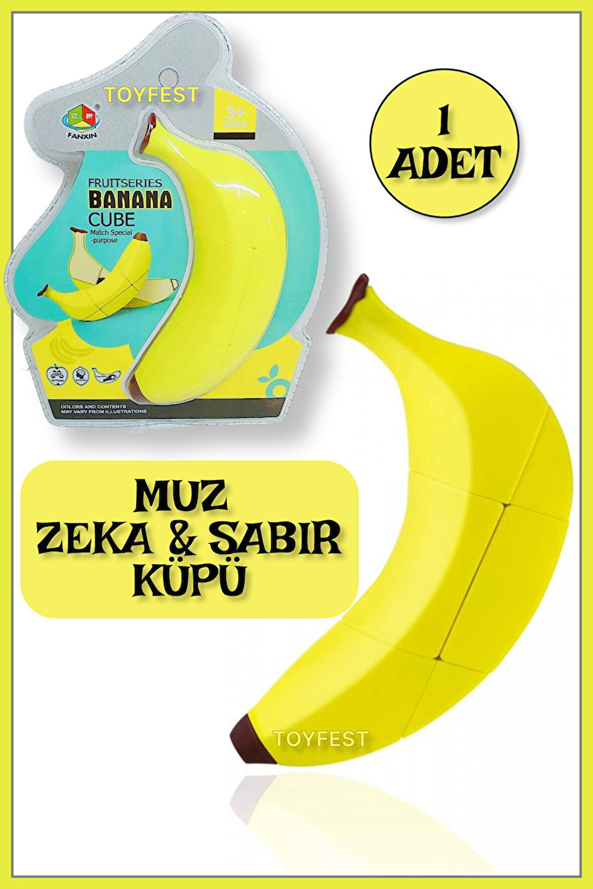 Meyve Serisi Zeka Küpü - Akıl Küpü - Sabır Küpü - Magic Cube - MUZ