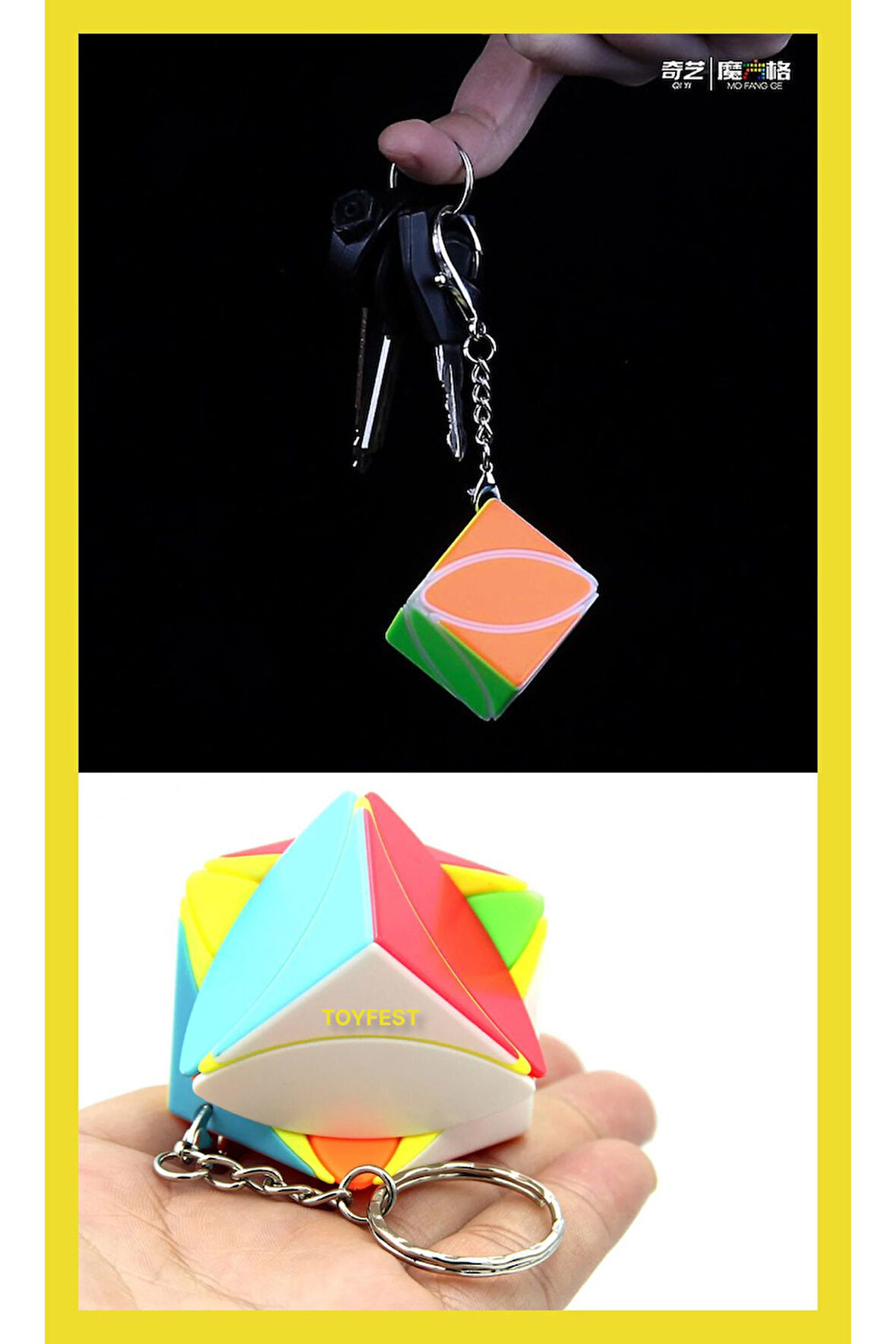 Mini Maple Leaf Qy Speed Zeka Küpü Akıl Küpü Rübik Küp Anahtarlık