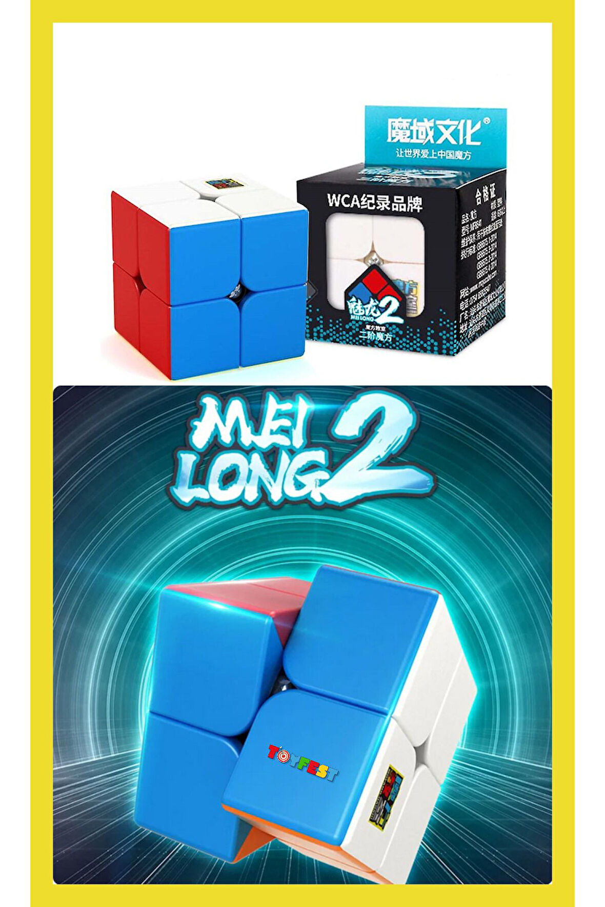 2X2 Moyu Speed Zeka Küpü Akıl Küpü Rübik Küp