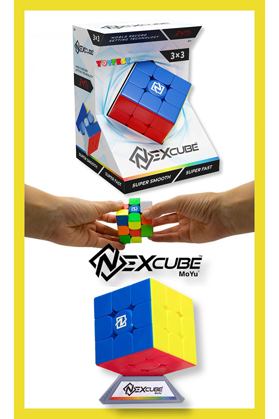 3x3 Nexcube Classic Zeka Küpü Akıl Küpü - Standlı
