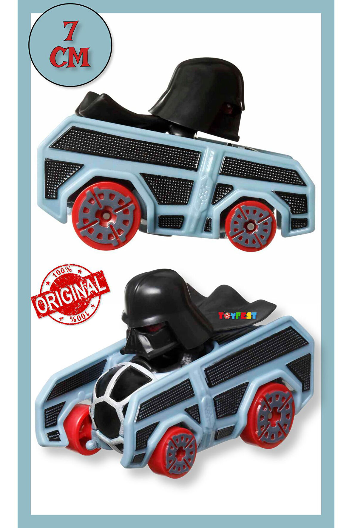 Racerverse Tekli Model Araba - Figürlü Yarış Arabası - Star Wars Darth Vader - 7 CM