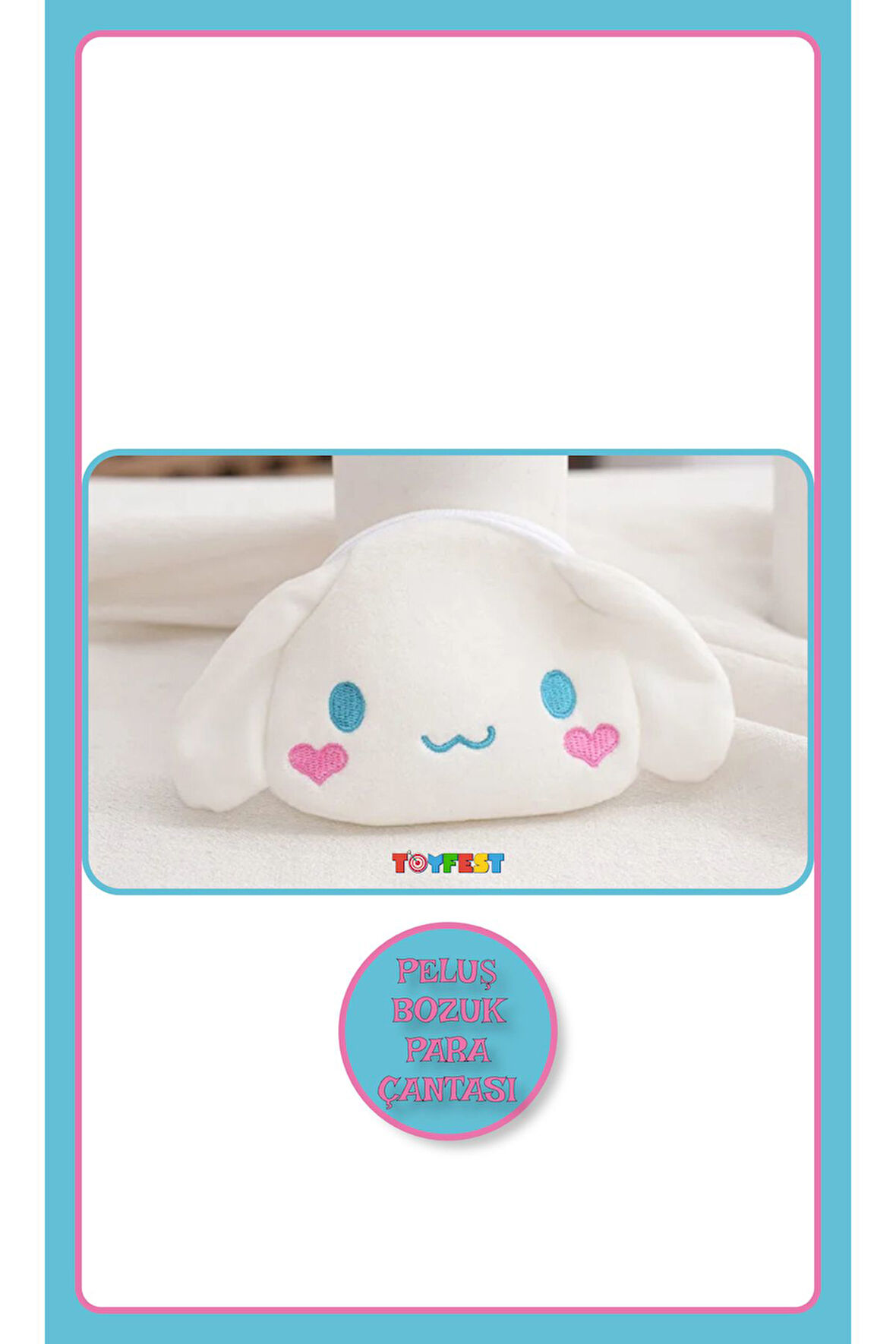 Cinnamoroll Figürlü Fermuarlı Mini Bozuk Para Cüzdanı & Çantası - Anahtarlık Çanta Aksesuarı Cüzdan
