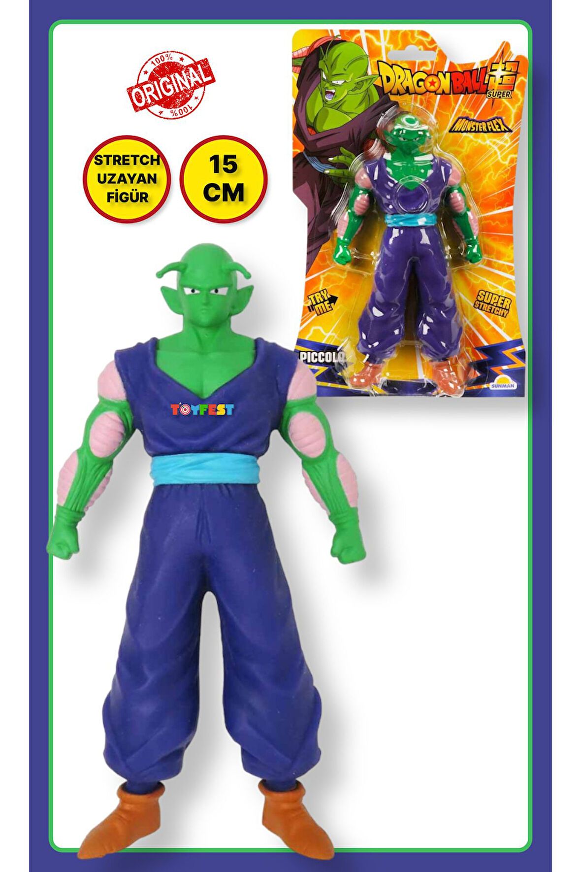 Monster Flex Dragon Ball Stretch Yumuşak Uzayan Elastik Figür 15 cm - Piccolo