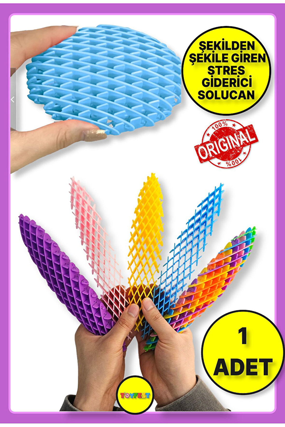 Worm Fidget Toy - Küçülüp Büyüyen Yaylı Esnek Duyusal Stres Azaltıcı Solucan Oyuncak - 1 Adet