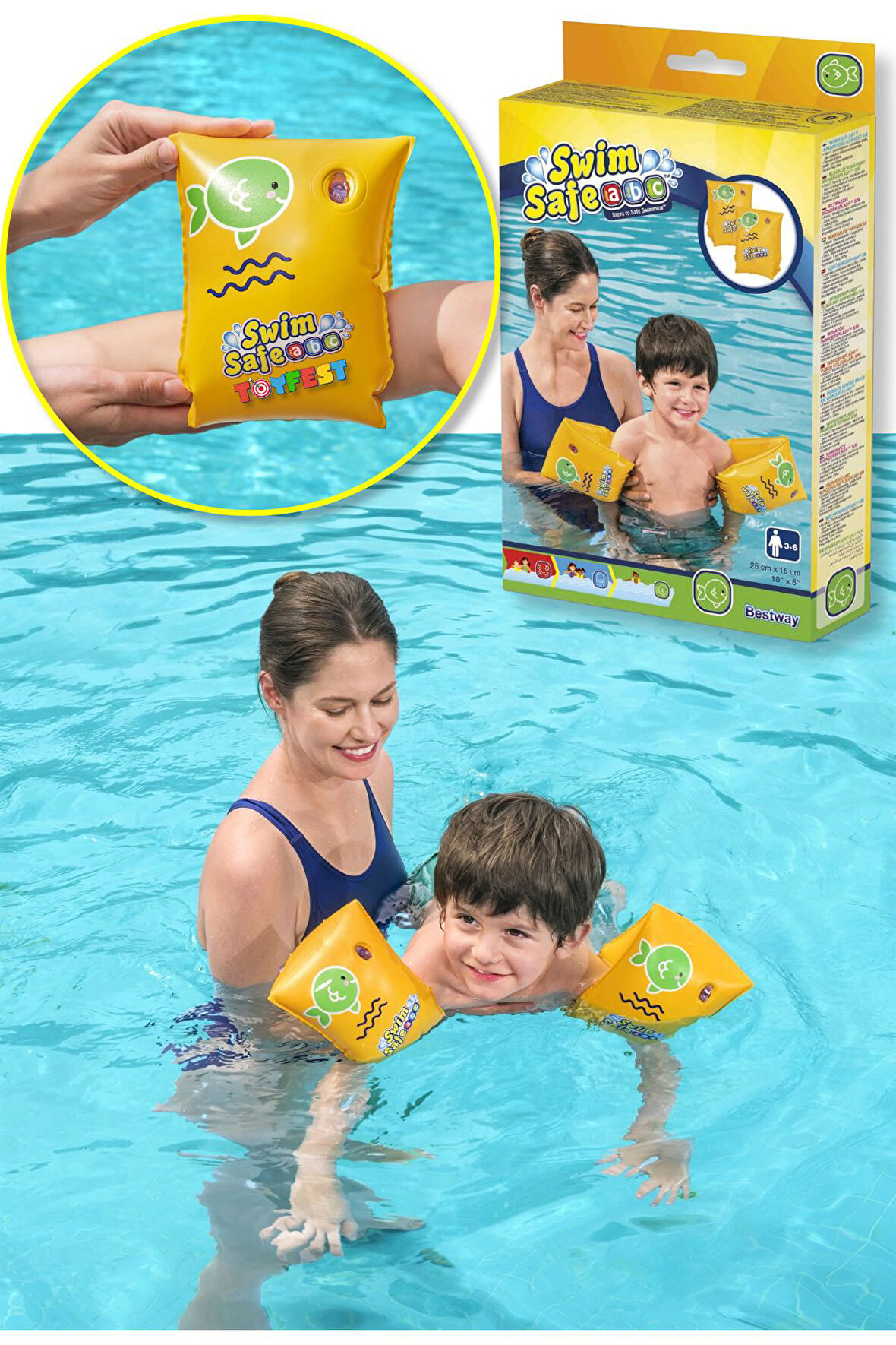 Swim Safe Step C Çocuk Yüzücü Kolluk - (3 - 6 Yaş Arası yada 9 - 30 Kg Arası)