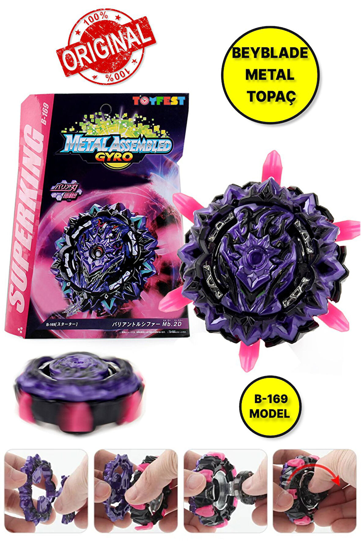 Beyblade Metal Assembled Gyro B - 169 - Yeni Nesil Beyblade Metal Topaç