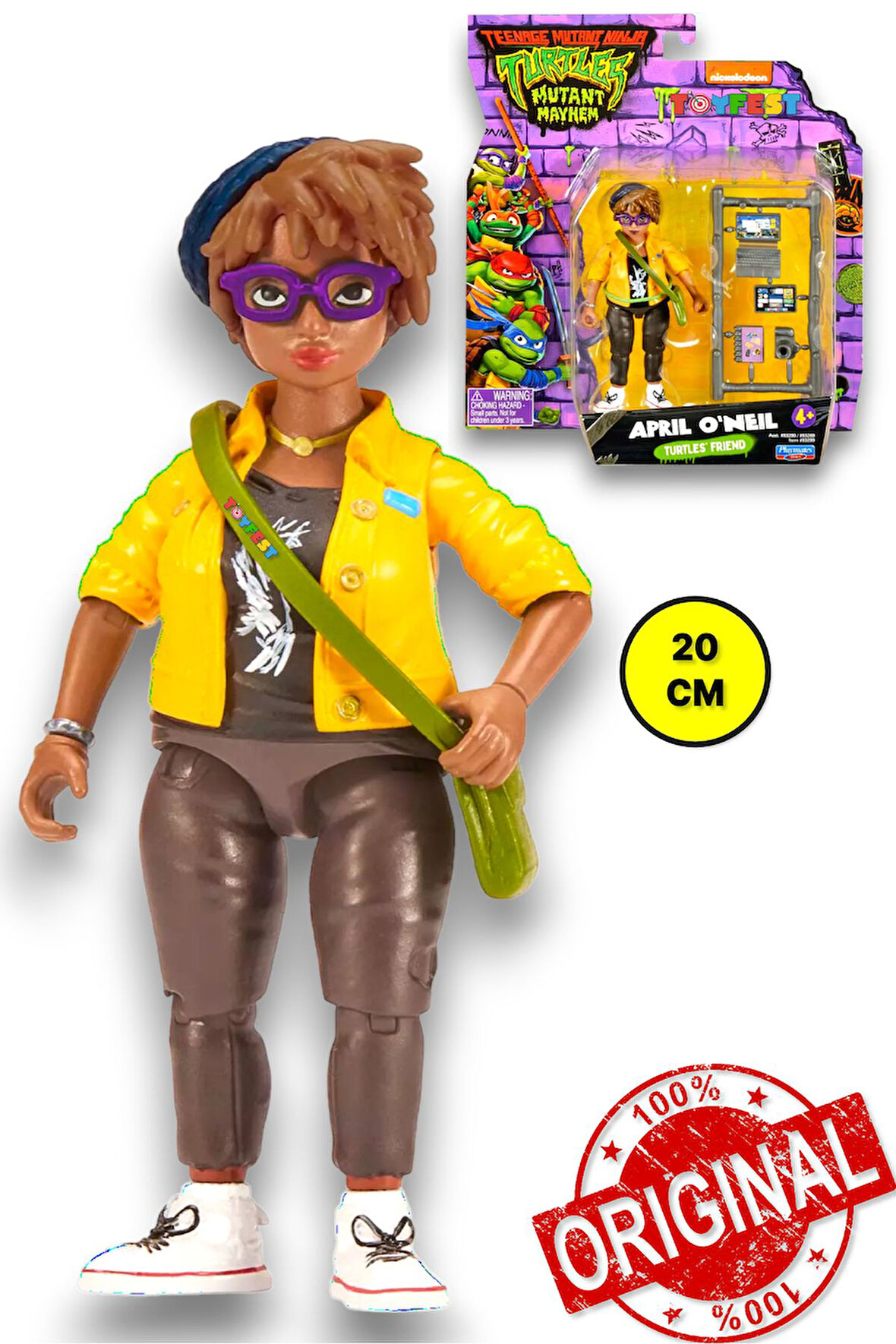 TMNT Aksesuarlı Ninja Kaplumbağalar Mutant Figürü - APRIL O'NEIL Turtles' Friend - 20 CM
