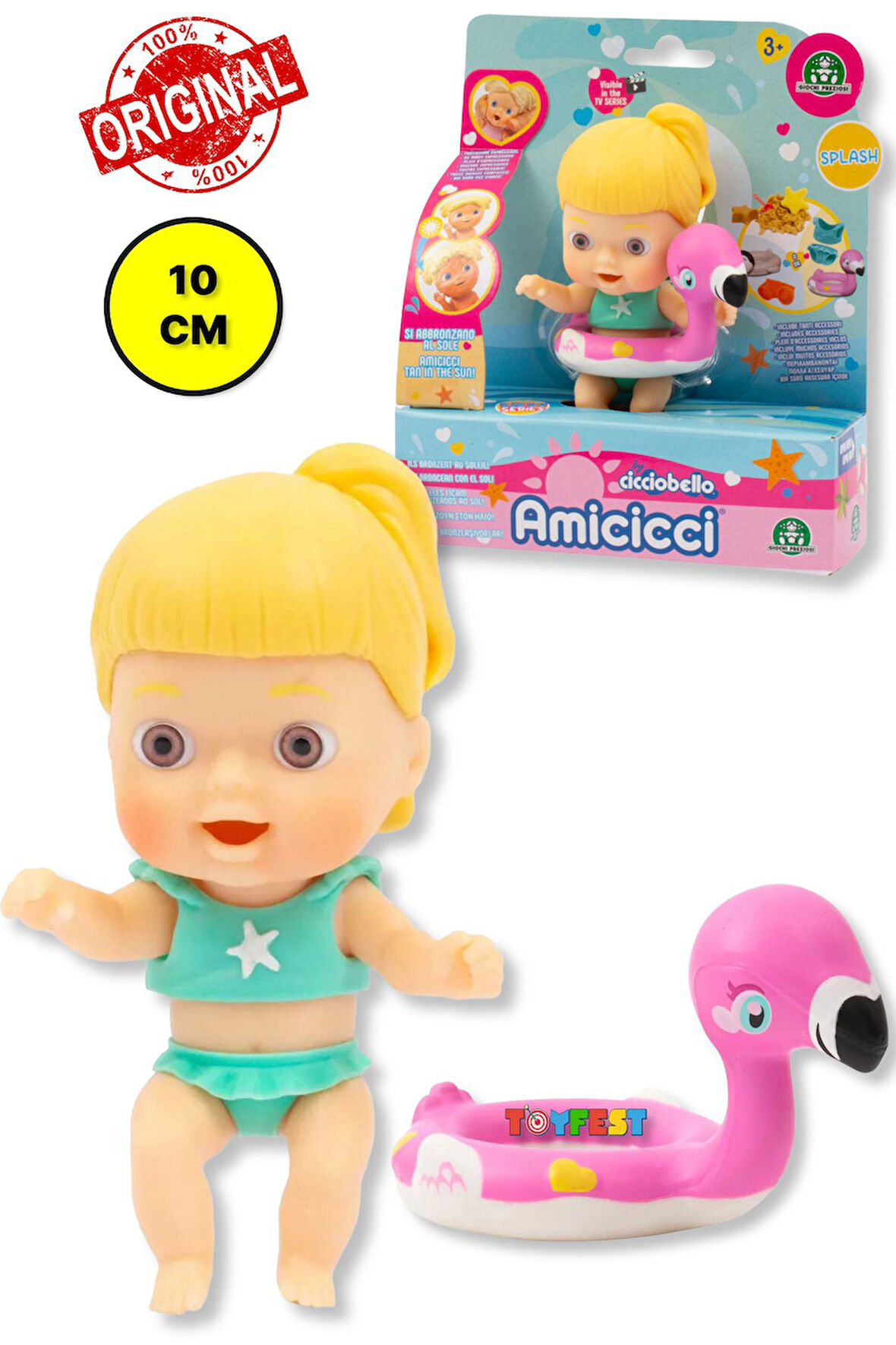 Havuz Deniz Simitli Amiccici Delux Tekli Bebek Tatilde - Ciccioamelie Kız Et Bebek