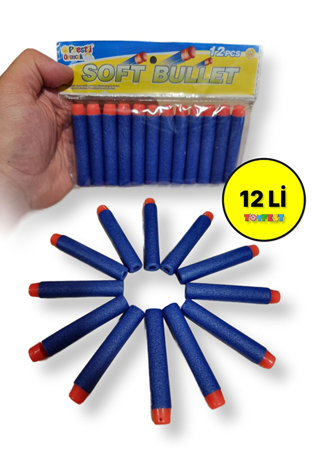 12' li Dart Tabancalarına Uyumlu Yedek Sünger Mermi FAB.1703