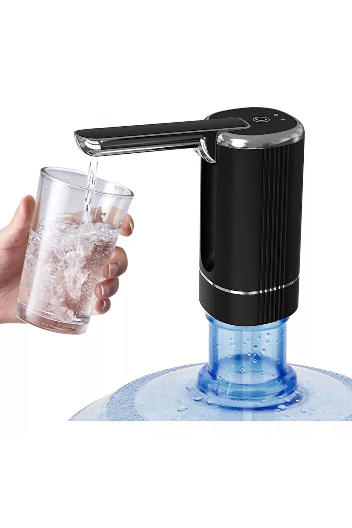 Zaman Ayarlı Katlanır Musluk 1200 MAH Bataryalı USB ile Şarj Olabilen Elektronik Damacana Su Pompası AK28YT0028