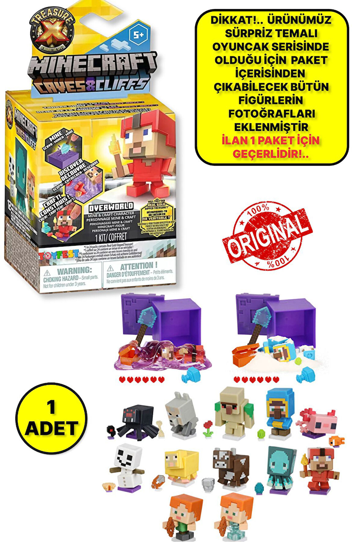 1 ADET Minecraft - X Sürpriz Figür Avı Seri 2 TRR56000