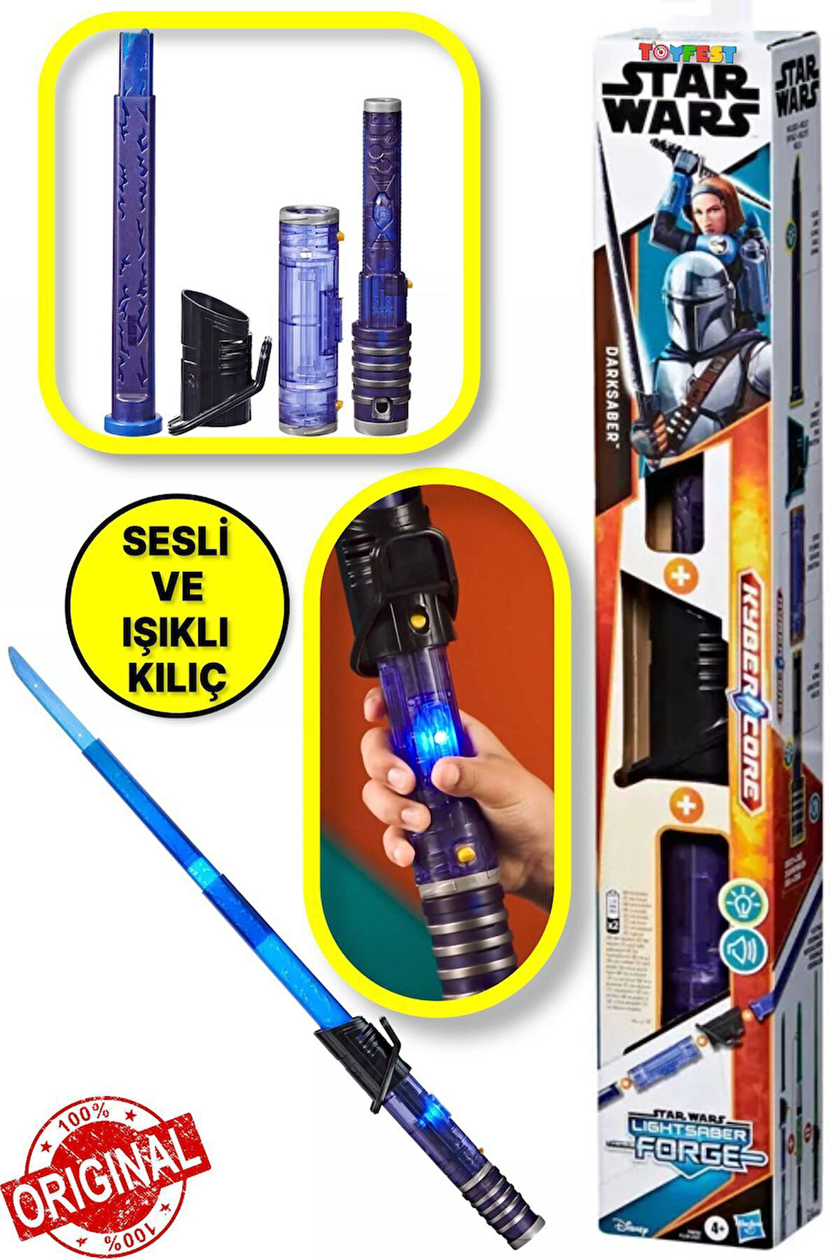 Darksaber Electronic Forge Lightsaber Role Play Toy -  Işıklı Işın Kılıcı F9970