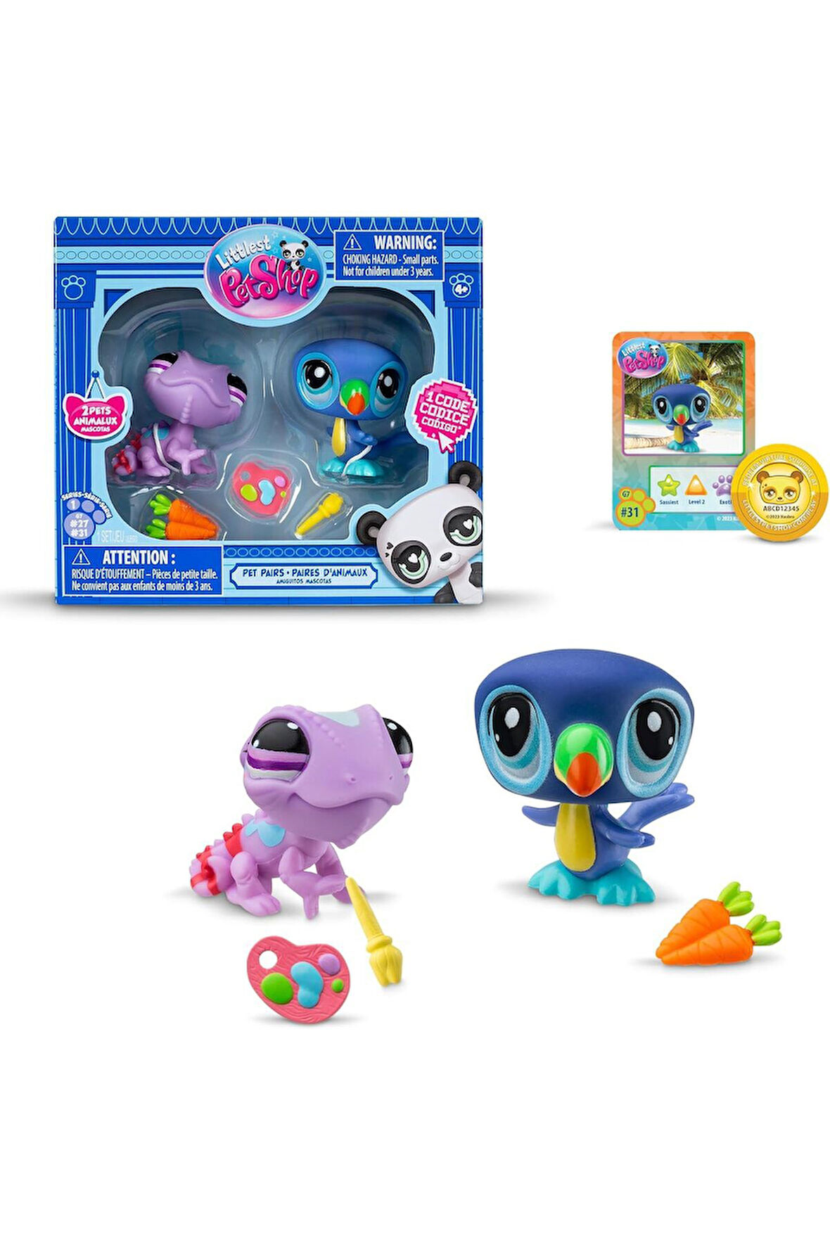 Littlest Pet Shop Minişler 2’li Figür Seti S1 - Bukalemun ve Kuş - 5 CM